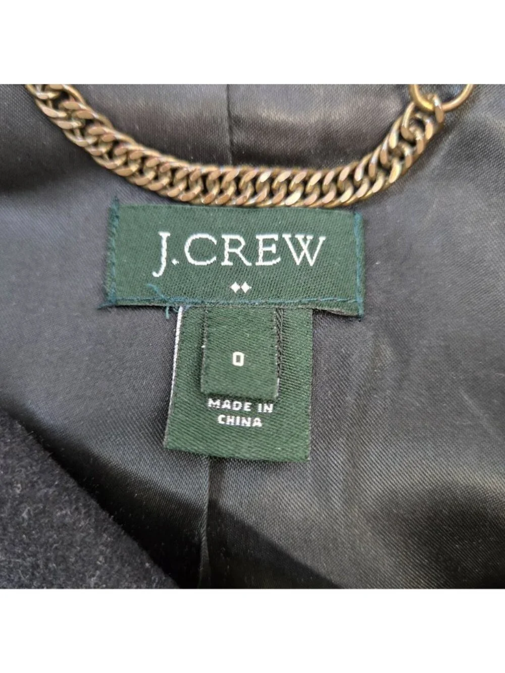 J. Crew Wool Blend Asymmetrical Zip Coat Size 0